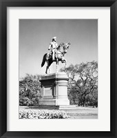 Framed Low angle view of a statue of George Washington, Boston Public Garden, Boston, Massachusetts, USA