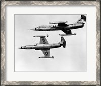 Framed Two fighter planes in flight, F-104C Starfighter, Tactical Air Command, 831st Air Division, George Air Force Base