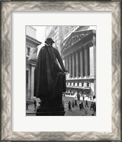 Framed George Washington Statue, New York Stock Exchange, Wall Street, Manhattan, New York City, USA