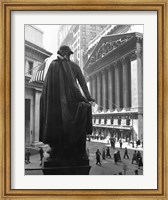 Framed George Washington Statue, New York Stock Exchange, Wall Street, Manhattan, New York City, USA