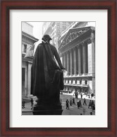 Framed George Washington Statue, New York Stock Exchange, Wall Street, Manhattan, New York City, USA