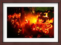 Framed Jack o' lanterns lit up Roger Williams Park Zoo, RI