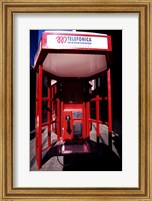 Framed Close-up of a telephone booth, Santiago, Chile