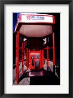 Framed Close-up of a telephone booth, Santiago, Chile