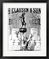 Framed Clausen and Son Bock Beer