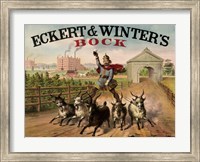 Framed Eckert and Winters Bock Beer