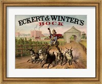 Framed Eckert and Winters Bock Beer