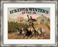 Framed Eckert and Winters Bock Beer