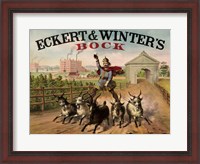 Framed Eckert and Winters Bock Beer