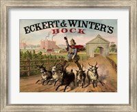 Framed Eckert and Winters Bock Beer