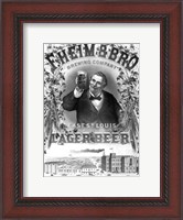 Framed F. Heim and Bros Lager