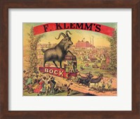 Framed F. Klems Bock Beer