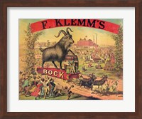 Framed F. Klems Bock Beer