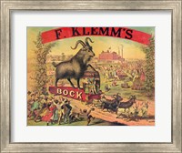 Framed F. Klems Bock Beer