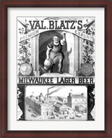 Framed Val Blatt's Lager Beer