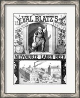 Framed Val Blatt's Lager Beer