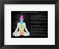 Framed Seven Main Chakra Points