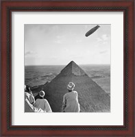 Framed Graf Zeppelin's Rendezvous with Pyraminds of Gizeh, Egypt