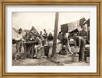 Framed American Soldiers at a Military Camp During World War I, c.1917