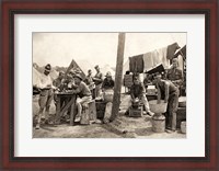 Framed American Soldiers at a Military Camp During World War I, c.1917