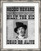 Framed Billy The Kid Wanted Poster
