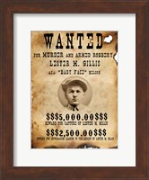 Framed Baby Face Nelso Wanted Poster