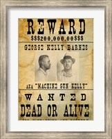 Framed Machine Gun Kelly Wanted Poster