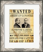 Framed Al Capone Wanted Poster