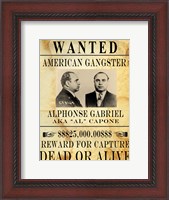 Framed Al Capone Wanted Poster