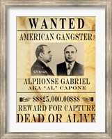 Framed Al Capone Wanted Poster