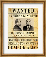 Framed Al Capone Wanted Poster