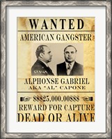 Framed Al Capone Wanted Poster