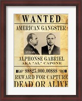 Framed Al Capone Wanted Poster