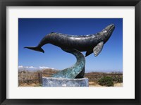 Framed Gray Whale Statue Cabrillo National Monument California USA