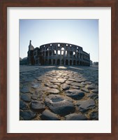 Framed Low angle view of an old ruin, Colosseum, Rome, Italy