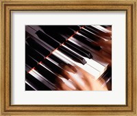 Framed Close-up of a person's hands playing a piano