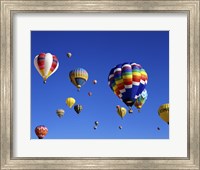 Framed Hot Air Balloons Floating Away