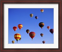 Framed Large Group of Hot Air Balloons Flying