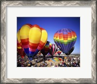 Framed Hot air balloons at the Albuquerque International Balloon Fiesta, Albuquerque, New Mexico, USA