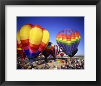 Framed Hot air balloons at the Albuquerque International Balloon Fiesta, Albuquerque, New Mexico, USA