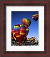 Framed Hot air balloons at the Albuquerque International Balloon Fiesta, Albuquerque, New Mexico, USA Vertical