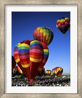 Framed Hot air balloons at the Albuquerque International Balloon Fiesta, Albuquerque, New Mexico, USA Vertical