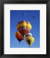 Framed Hot air balloons at the Albuquerque International Balloon Fiesta, Albuquerque, New Mexico, USA Launch