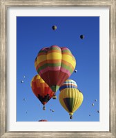 Framed Hot air balloons at the Albuquerque International Balloon Fiesta, Albuquerque, New Mexico, USA Launch