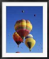 Framed Hot air balloons at the Albuquerque International Balloon Fiesta, Albuquerque, New Mexico, USA Launch