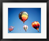 Framed Hot Air Balloons Floating Away