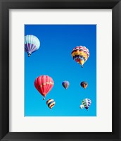 Framed Low Angle View of Hot Air Balloons