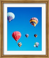Framed Low Angle View of Hot Air Balloons