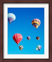 Framed Low Angle View of Hot Air Balloons