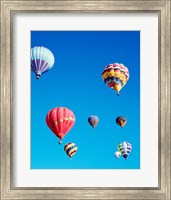 Framed Low Angle View of Hot Air Balloons